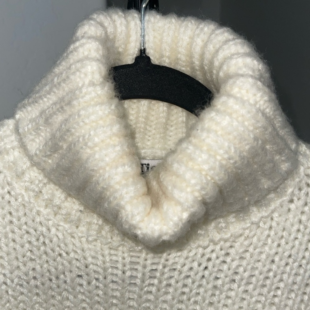 TIGER MIST LEONARDO KNIT JUMPER TURTLE NECK SWEATER CROPPED BALLON SLEEVES SZ L - Picture 7 of 15